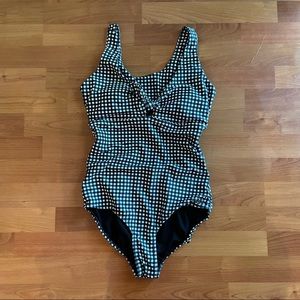 Albion Check Gingham Tie Knot Swimsuit